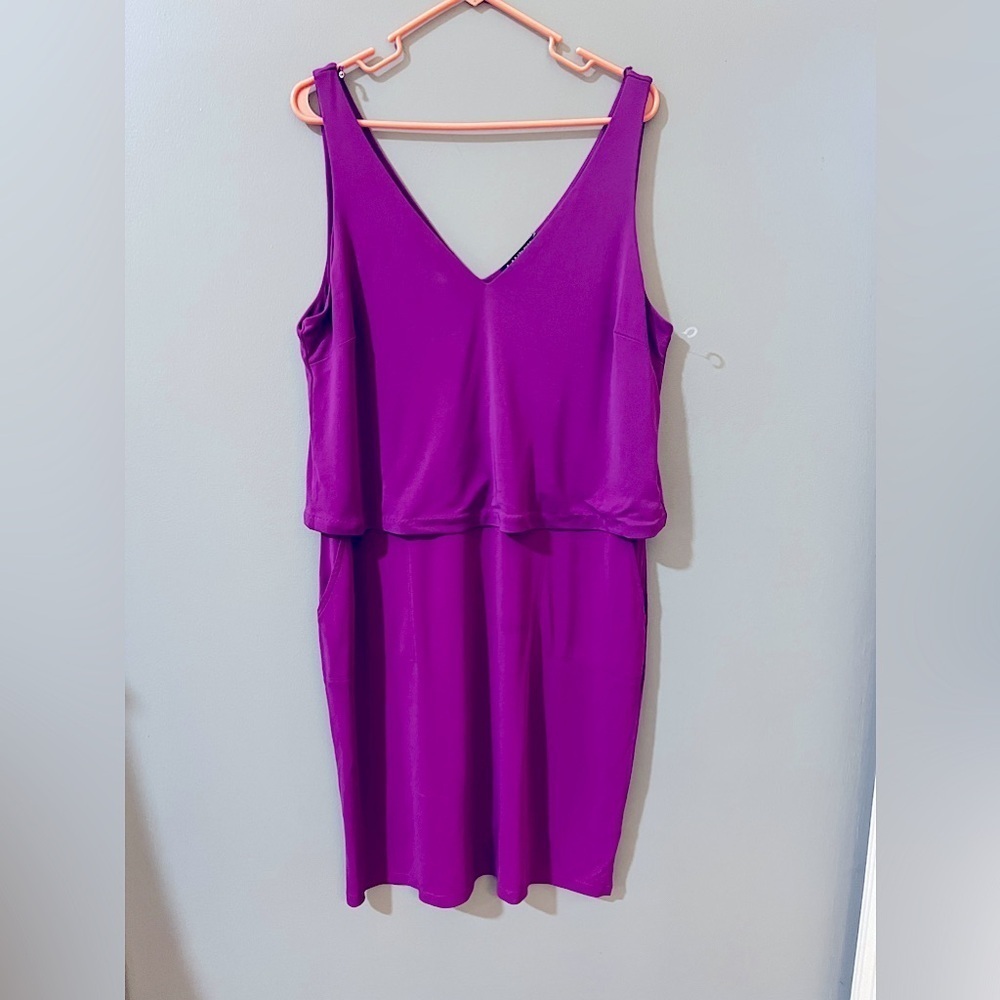 Ralph Lauren Womens Large Tank Dress Raspberry Pink Purple extra large